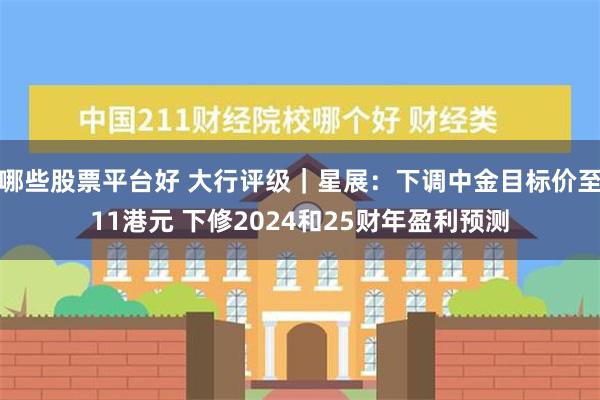 哪些股票平台好 大行评级｜星展：下调中金目标价至11港元 下修2024和25财年盈利预测