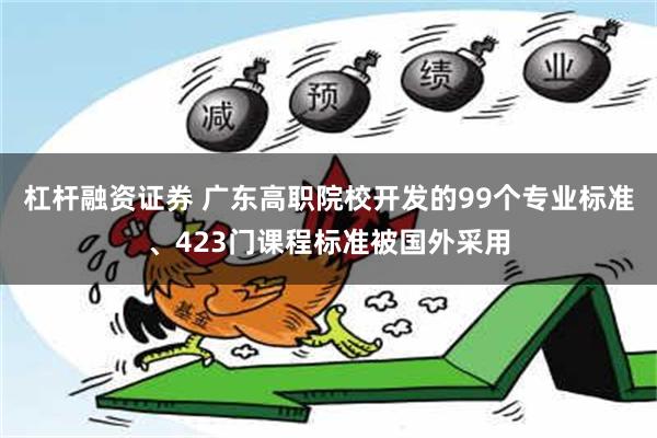 杠杆融资证券 广东高职院校开发的99个专业标准、423门课程标准被国外采用